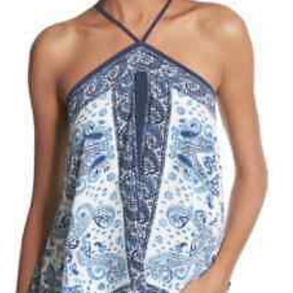 Joie Damesha Paisley Silk Halter Tank Top Sz XS